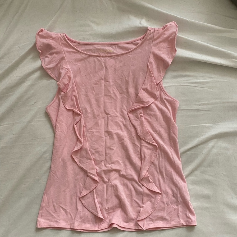 Pink Lilly Pulitzer Ruffle Tank